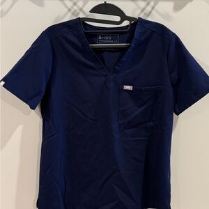 Figs Women's Navy Short Sleeve Tee